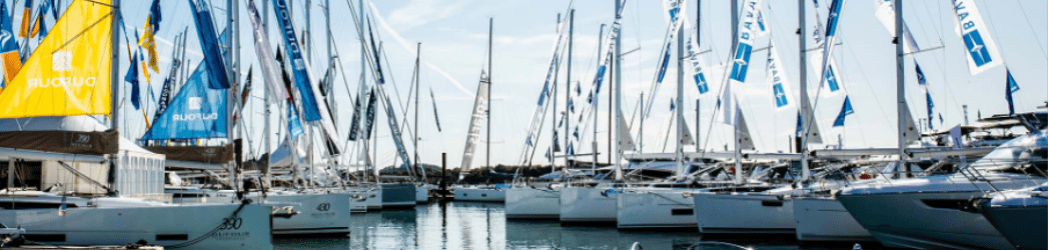 Southampton Boat Show Banner with Burton Waters Boat Sales